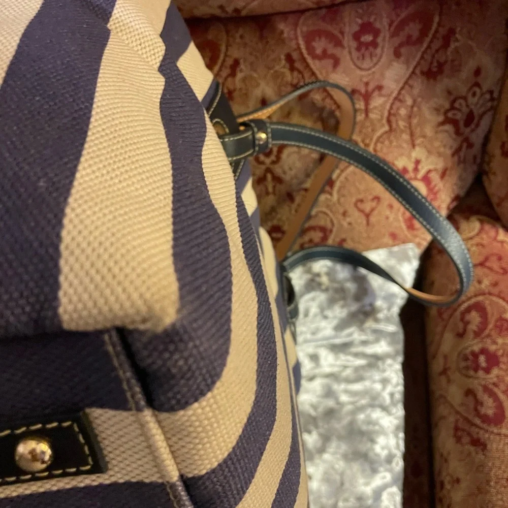 Dooney Bourke Stripped Canvas Tote - Picture 7 of 10